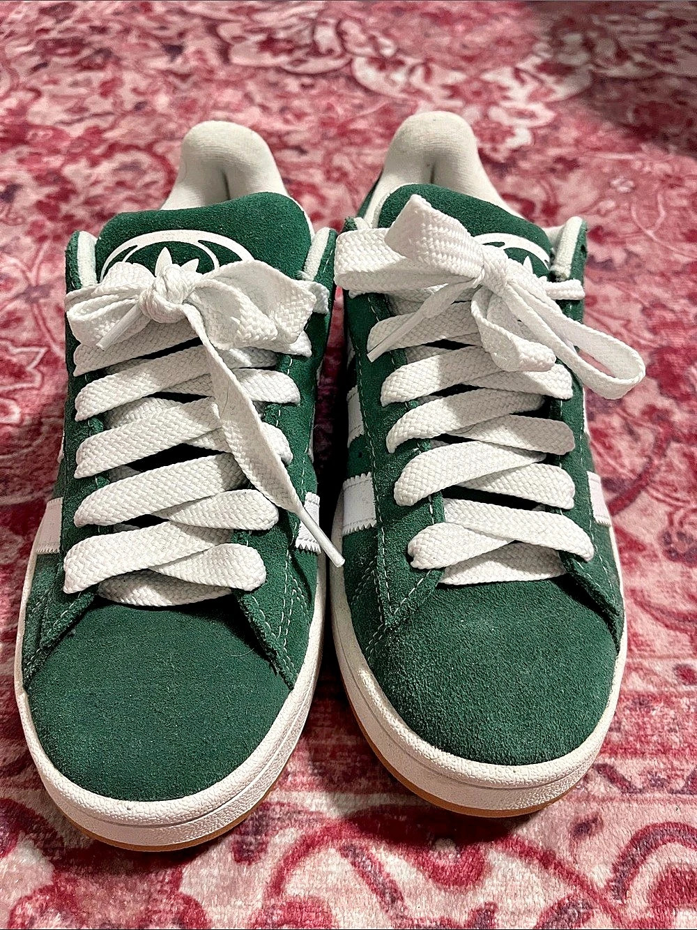 Adidas Campus Green & White Sneakers Like New